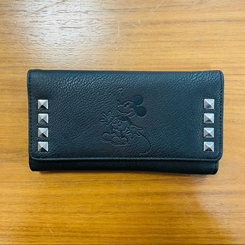 NEW Disney Mickey long black wallet